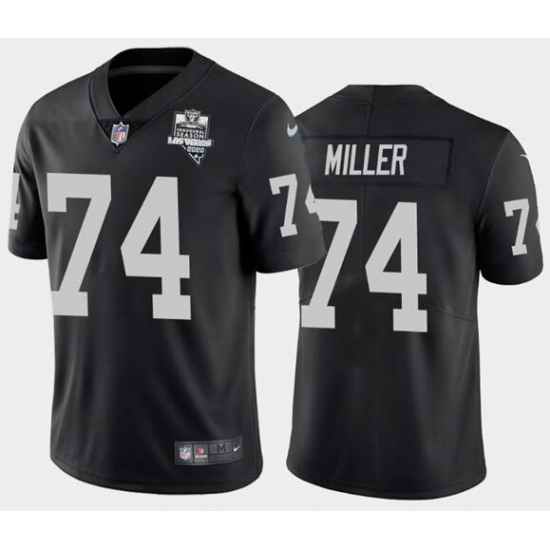 Men's Oakland Raiders Black #74 Kolton Miller 2020 Inaugural Season Vapor Limited Stitched NFL Jersey